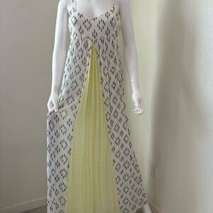 O'Neill White and Yellow Patterned Maxi Dress